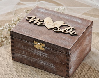 Wood wedding ring box