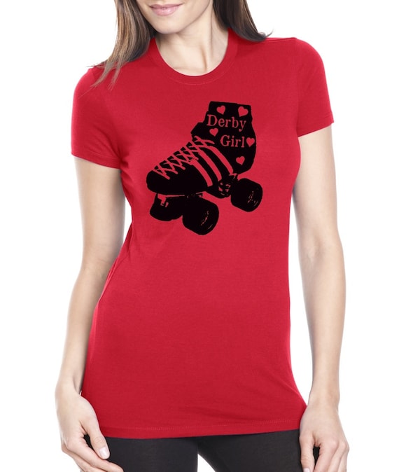 Womens Roller Derby Tshirt Roller Skate Shirts Derby Girl