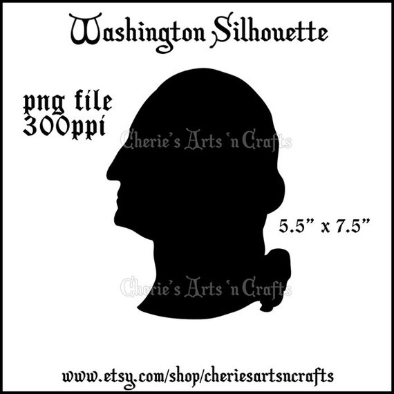Silhouettes George Washington Silhouette by CheriesArtsnCrafts