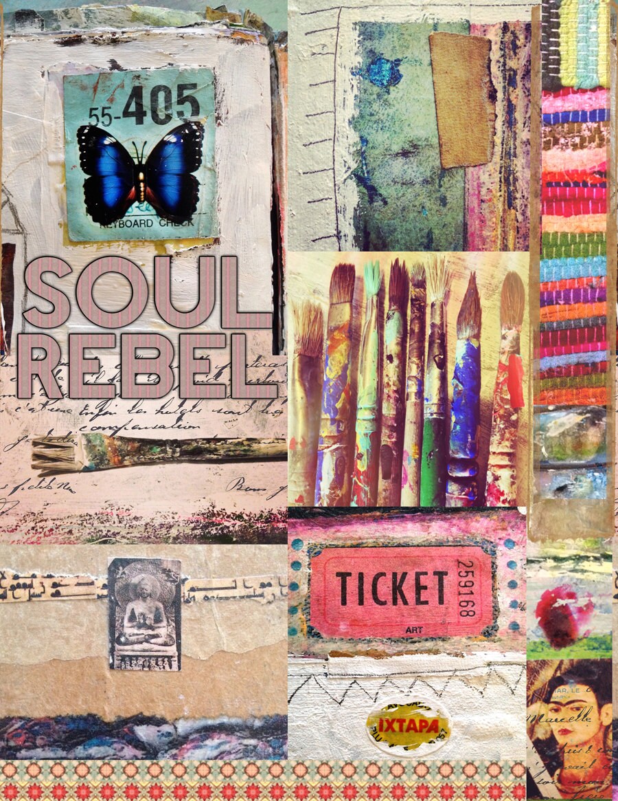 INSTANT DOWNLOAD Art Journal Digital Collage Sheet Soul