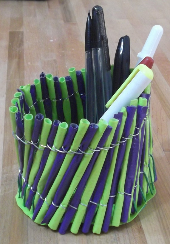 Rolled Duct Tape Pencil Holder