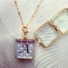 Initial locket necklace, personalized initial, monogram necklace, custom color, square oval glass locket, gift for her, personalized gift