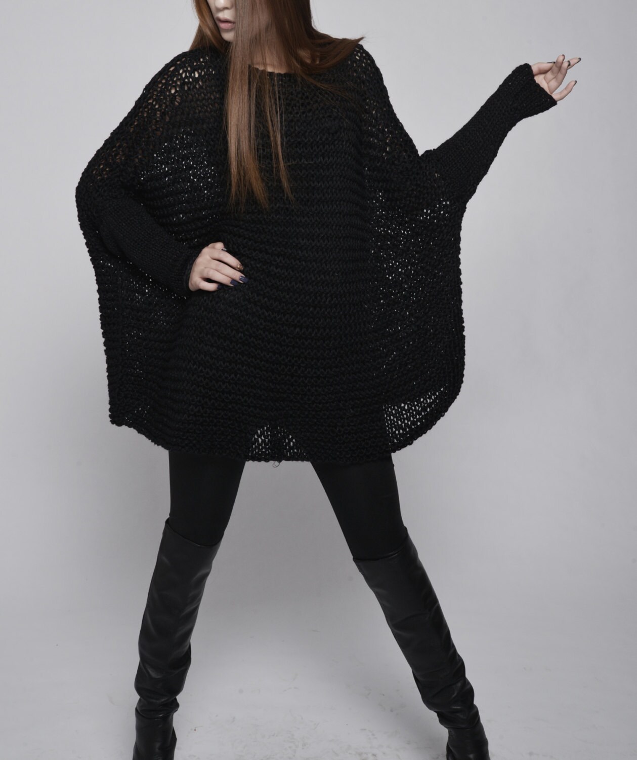 Monica Oversized Sweater Top in Oatmeal