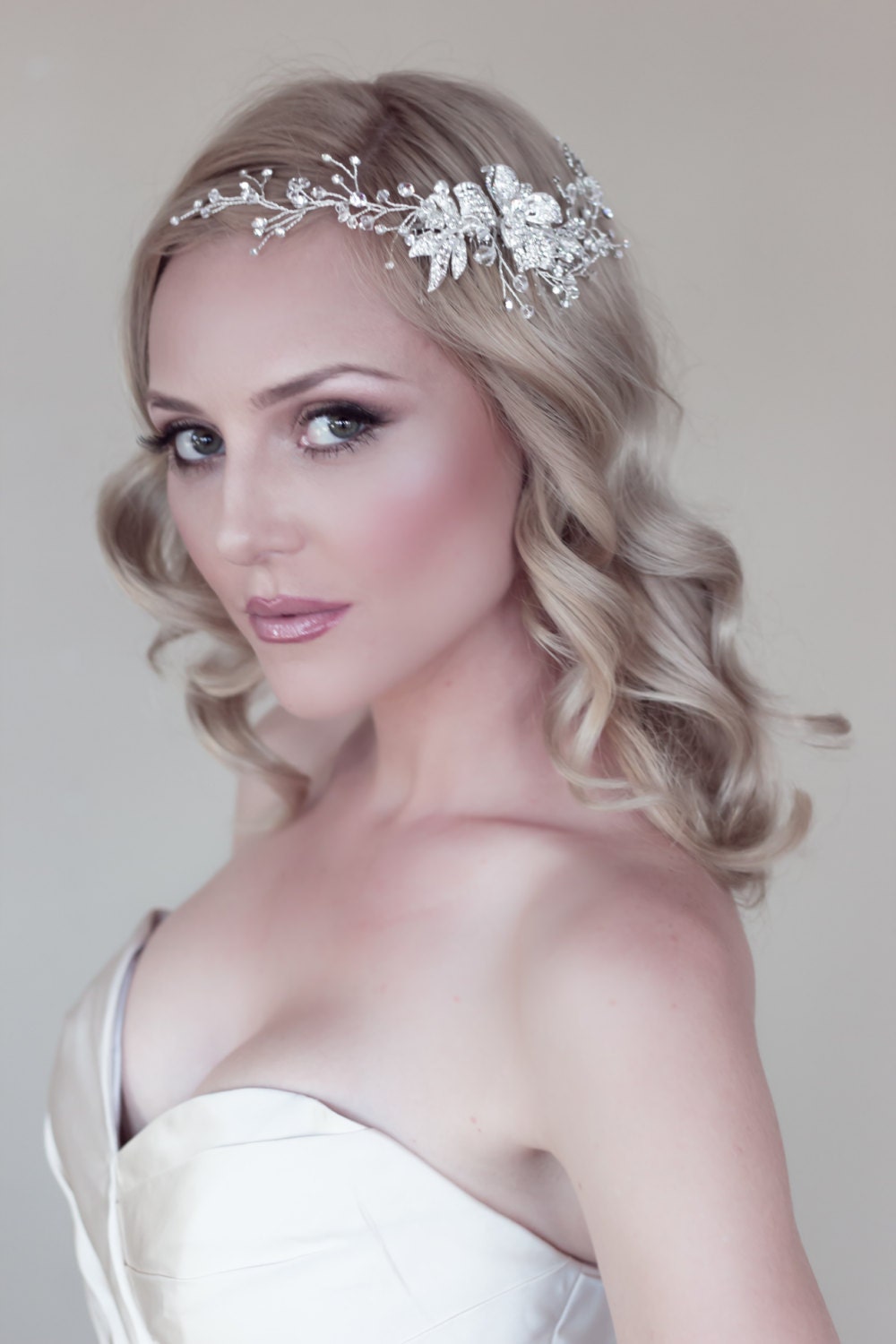 bridal halo headpiece