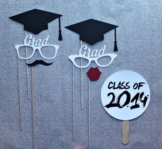 Items similar to Graduation Photo Booth Prop Set - Photobooth Props ...