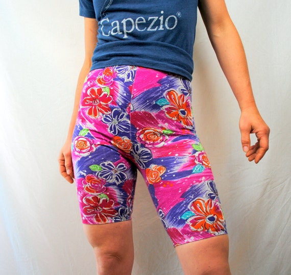 Instant Replay Vintage 80s Spandex Workout Shorts by