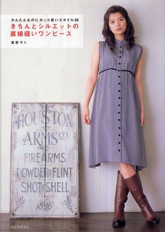 Straight Stitch Simple Dress Sato Watanabe By Japanlovelycrafts