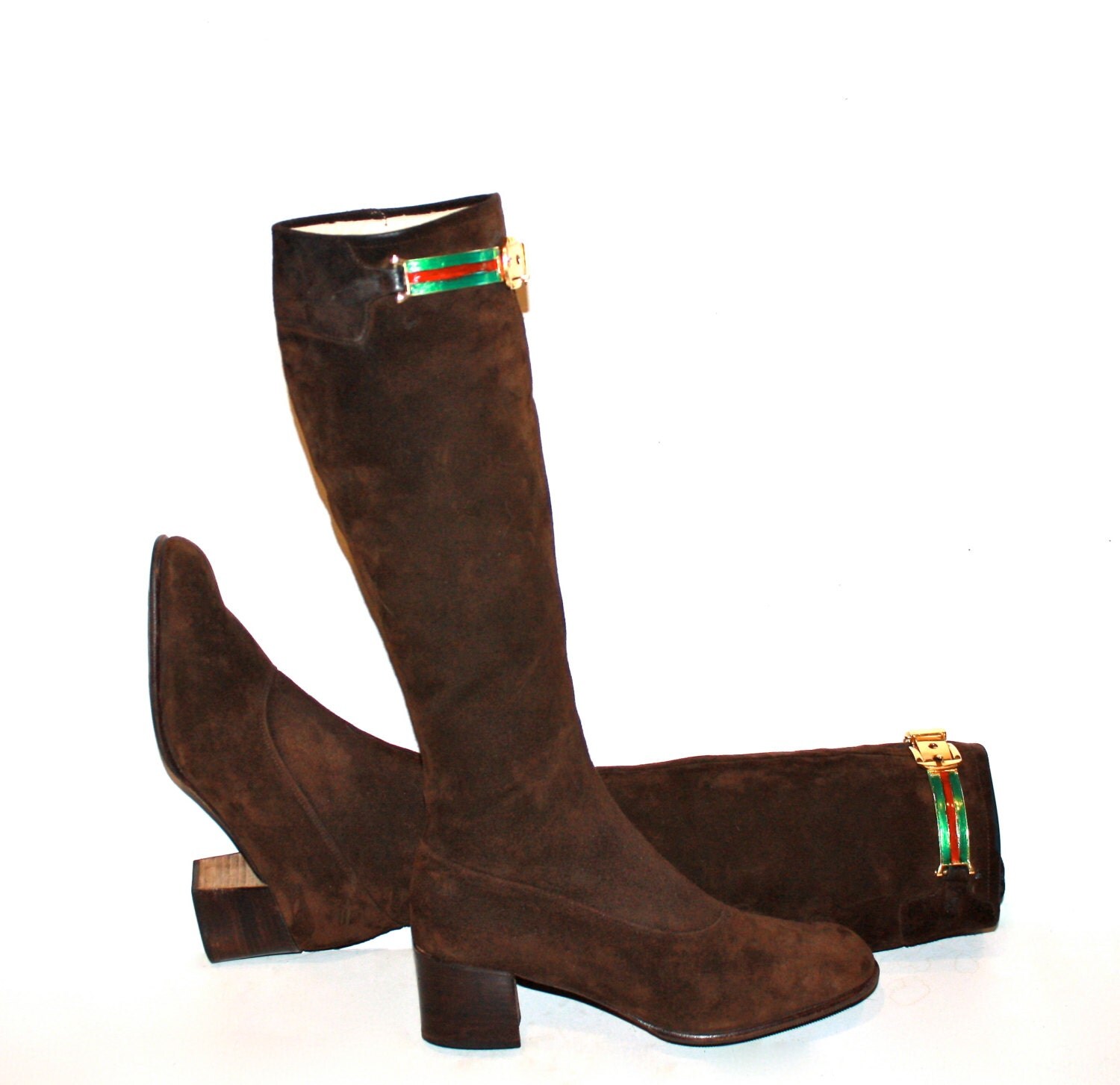 brown gucci boots women's