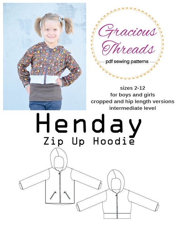 Sewing Pattern Zip Up Hoodie | henday zip up hoodie pdf sewing pattern by sewgraciousthreads Sewing Pattern Zip Up Hoodie | henday zip up hoodie pdf sewing pattern by sewgraciousthreads