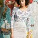 80s Body Con Mini Skirt Watercolor Sexy Fitted Wiggle Cut Party Hot Date Night Size Extra Small-Small xs sm 000-00-0-2