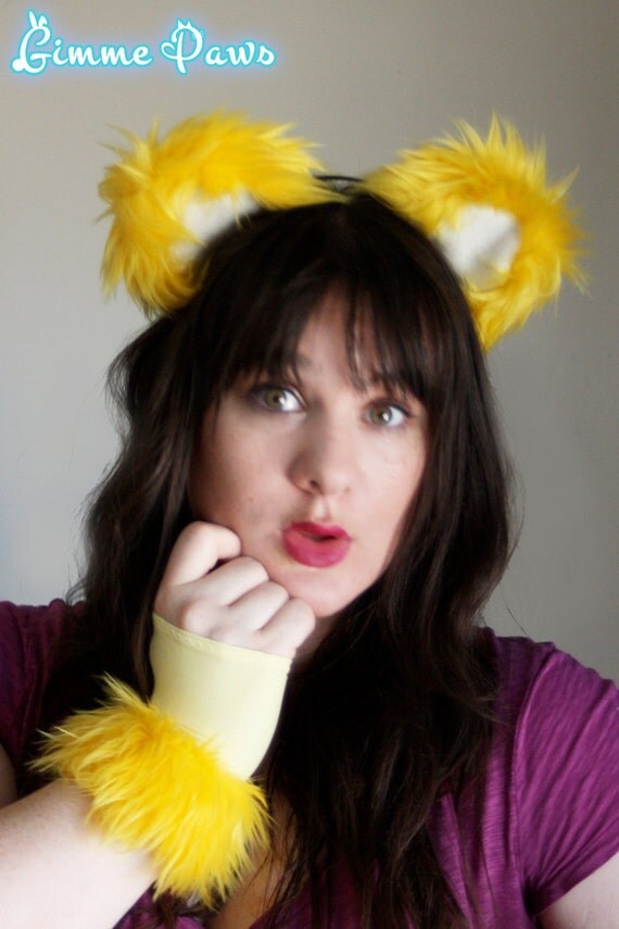 Items similar to Adjustable Yellow CareBear Bear Ears Funshine care