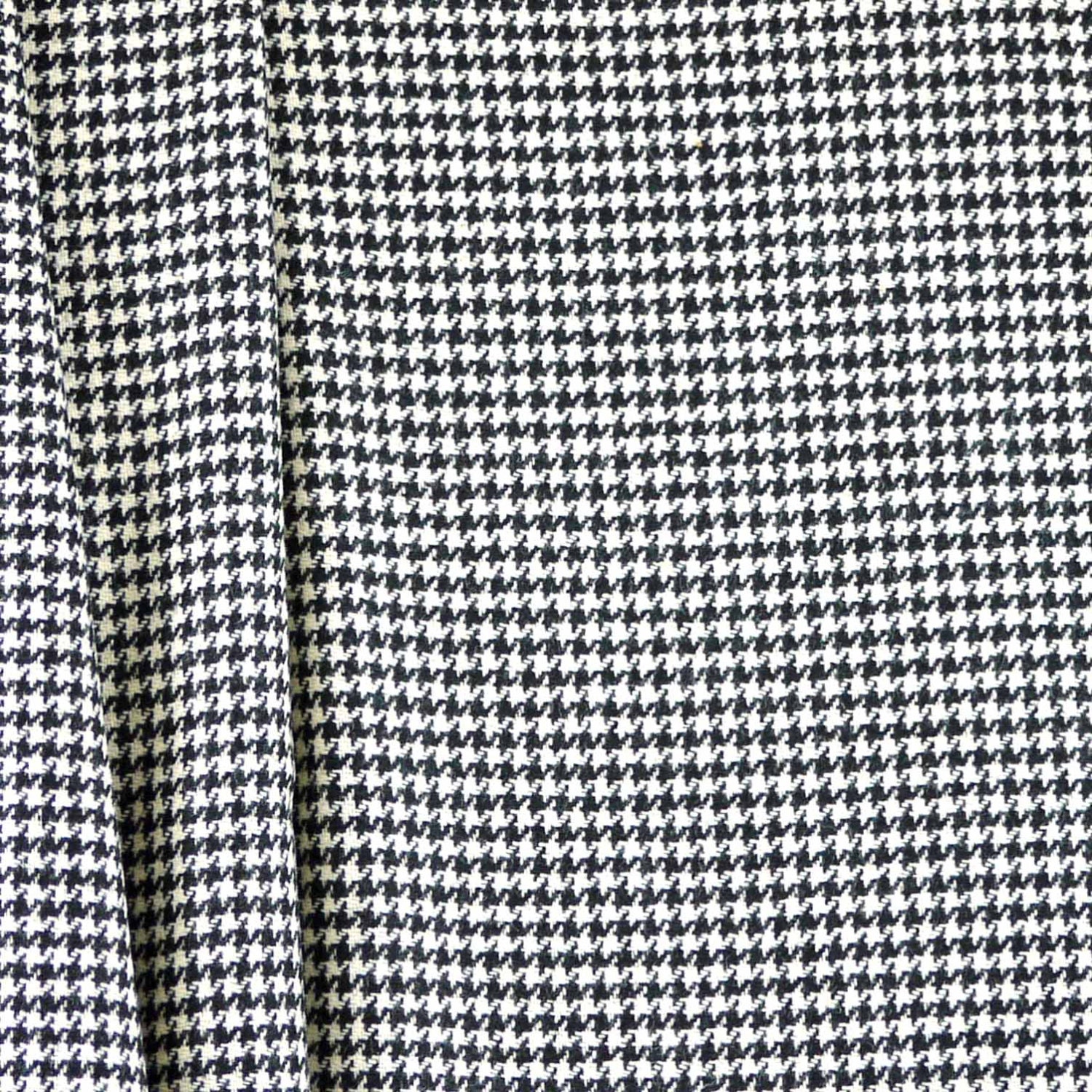 Houndstooth Suiting Fashion Fabric Black and by DartingDogFabric