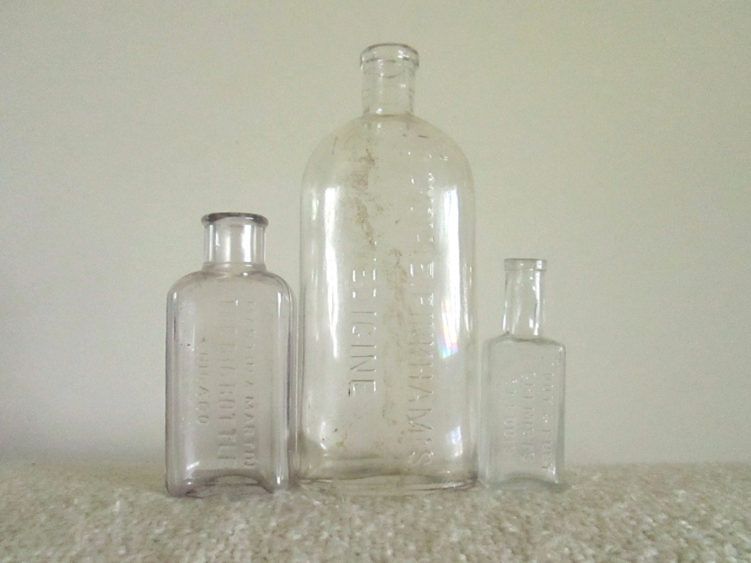 Antique Glass Medicine Bottles Lydia E Pinkhams Eddy and