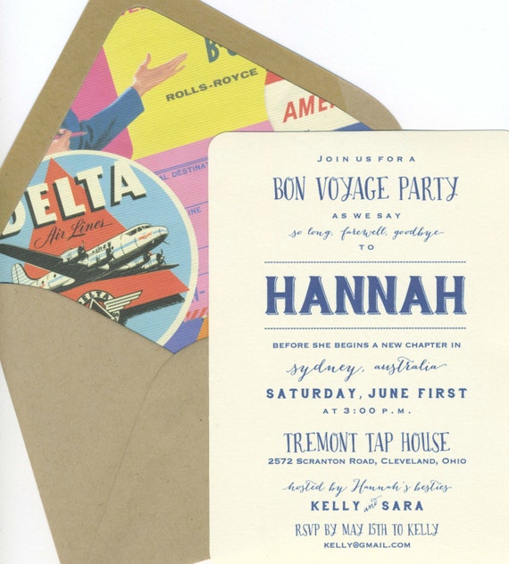 Bon Voyage Party Invitations 8