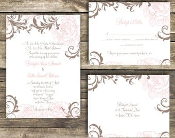PRINTABLE Wedding Invitation Suite DIY by magnoliapapersandco