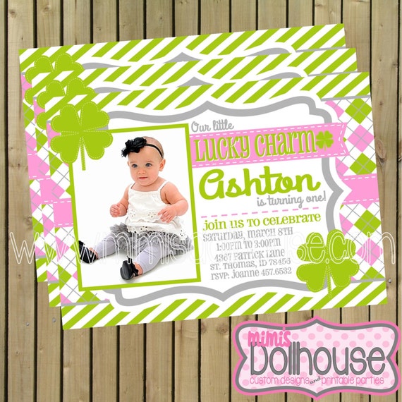Lucky Charm Party Invitation- Printable St. Patrick's Day Birthday Invitation- Lucky Charm Birthday Party Invitation PDF/JPEG Il_570xn