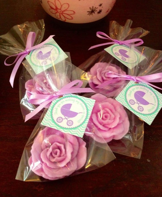 10 Rose Soaps {favors} Bridal Shower Favor Wedding Favor Valentine