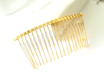 Gold Hair Comb - 38mm wide, 77mm long