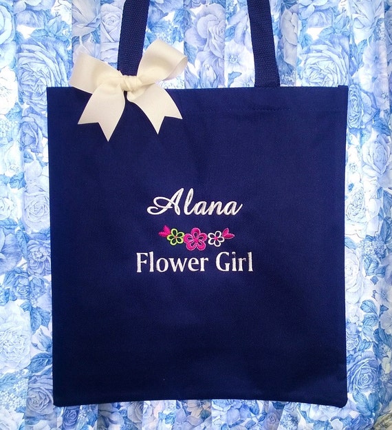 Personalized Tote Flower Girl Bag Wedding Birthday Dance