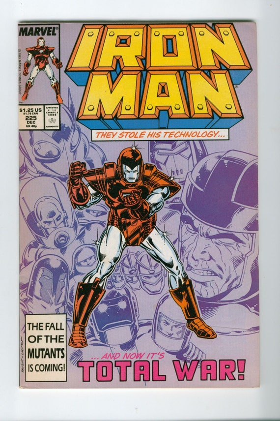 Vintage Comic Book Iron Man December 1987 No by winterparkcollect