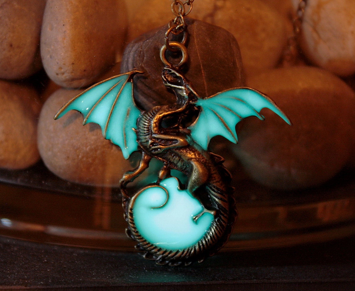 Glow in the dark Dragon Surrounding the Moon