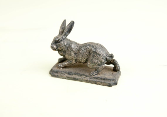 silver bunny figurine