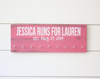 I Run 4 Medal Holder with date - Medium