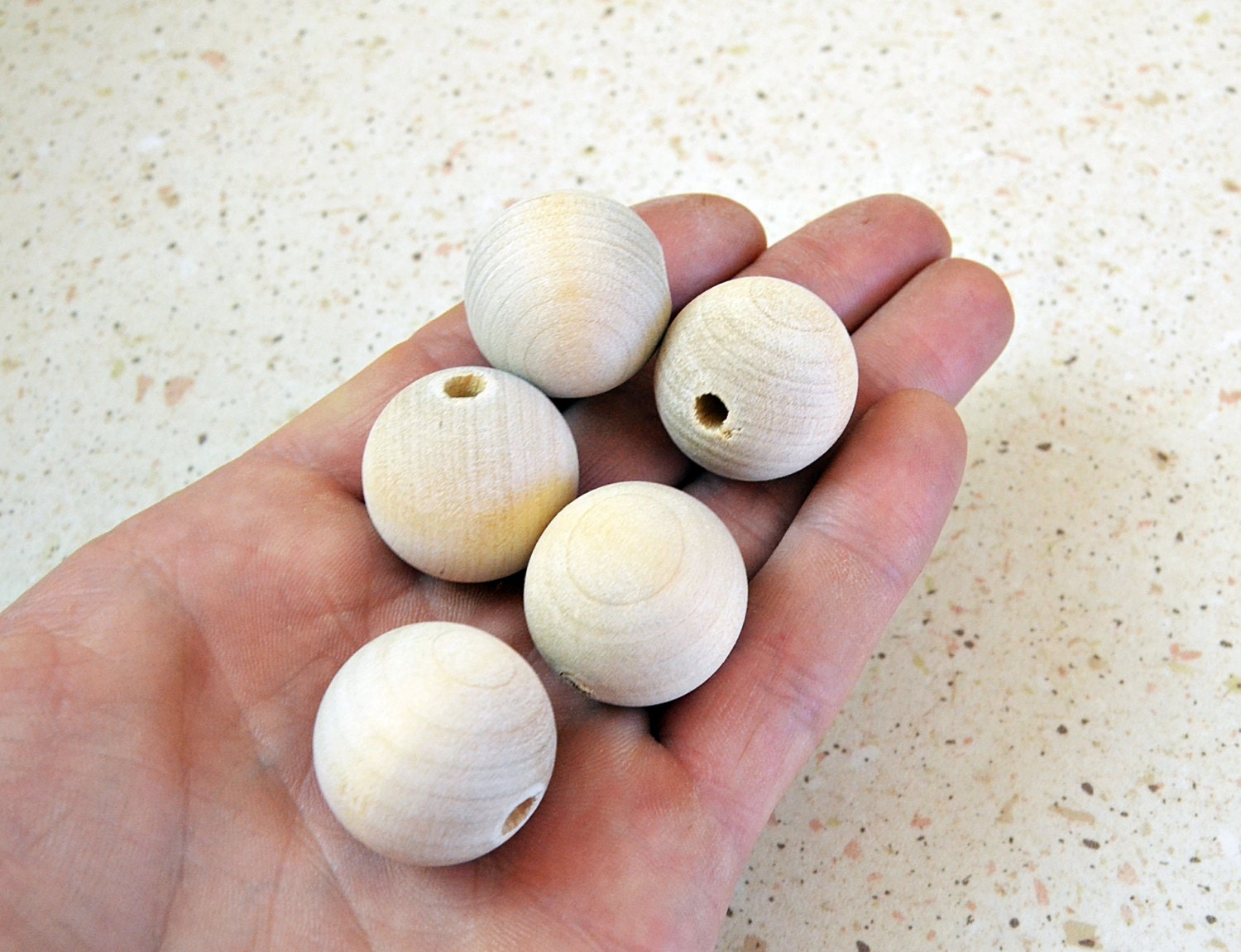 50x ronde houten kralen 25mm 1'' houten ballen door kwudlv