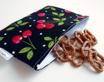 Reusable Snack & Sandwich Bag -- Cherries Eco-Friendly