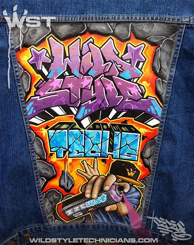 Classic Lee Denim Graffiti Jacket by Izze of Wild Style