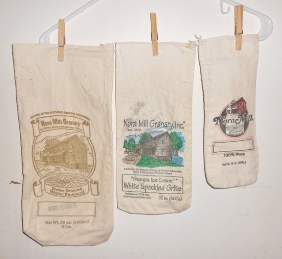 Primitive Granary bags cloth grits sacs an art by TearDropCurio
