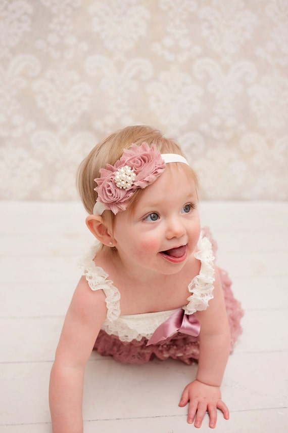 Baby headband Vintage headband newborn headband vintage