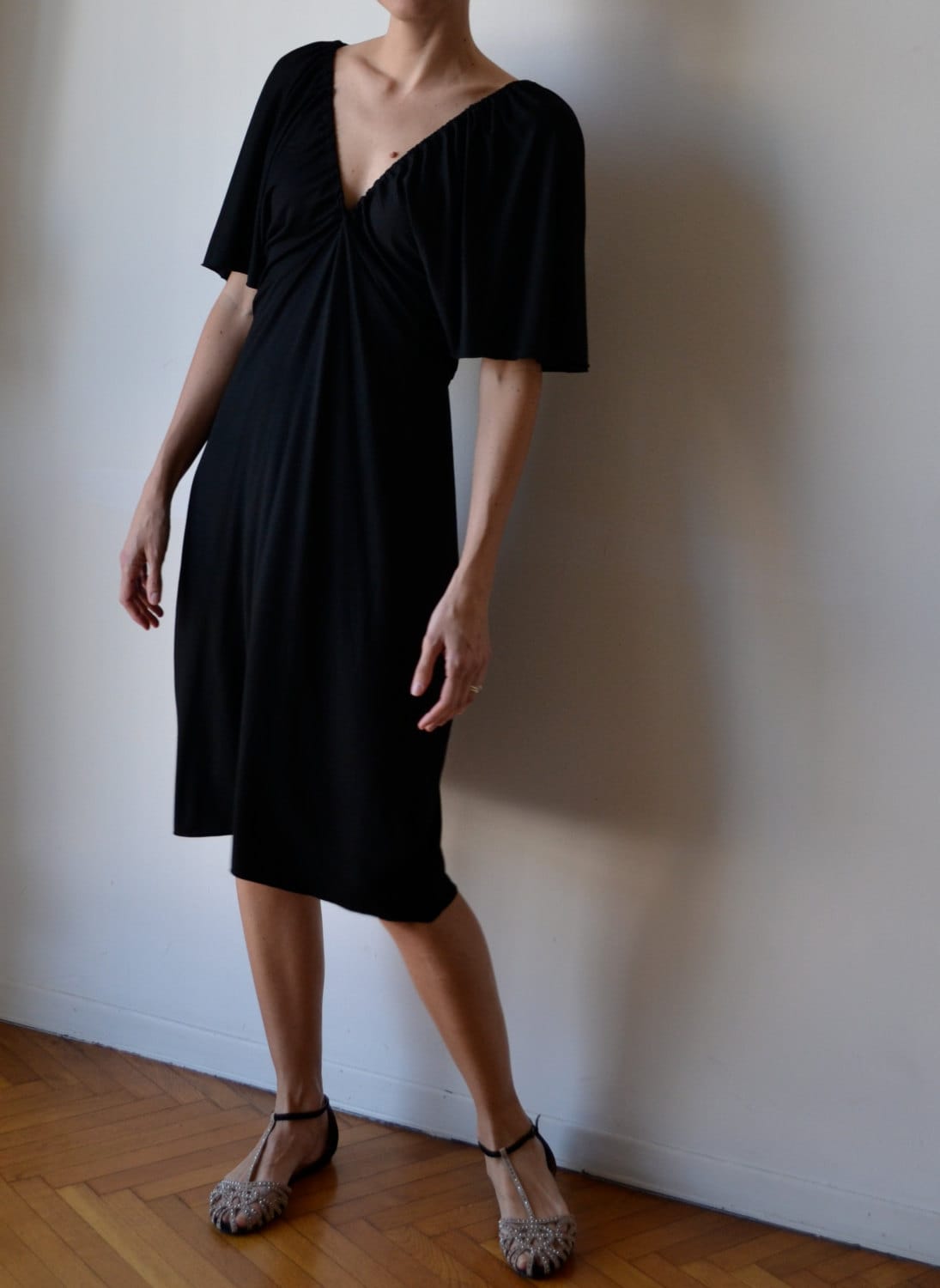 Midi length dresses with sleeves