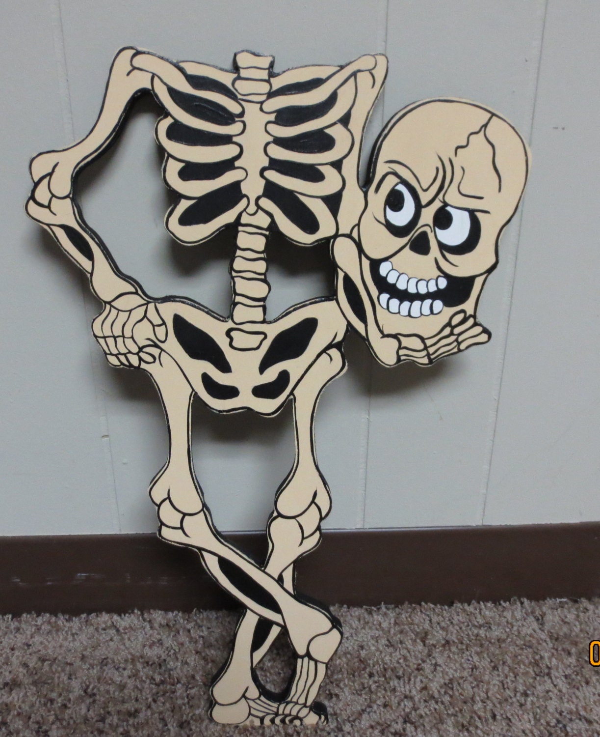 Halloween BoneChilling Outdoor Skeletons Wood by ChartinisYardArt