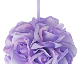 Garden Rose Kissing Ball - Lavender - 6 inch Pomander