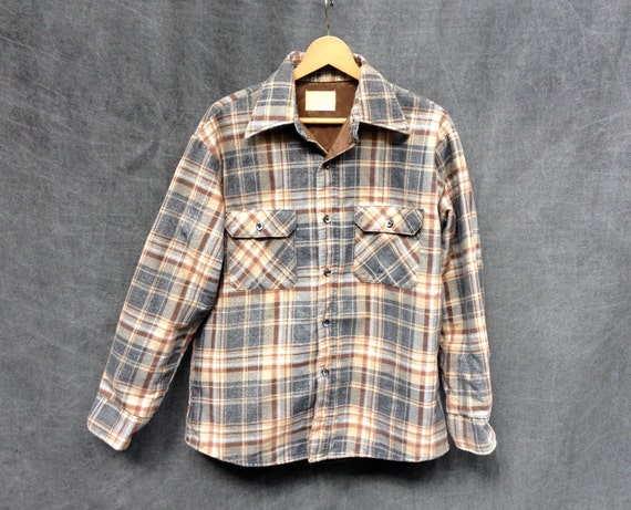 60's Sears The Men's Store Quilted Flannel Shirt