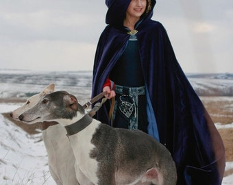 DISCOUNTED PRICE! Renaissance Natural Velvet Cloak hooded lined velvet cloak