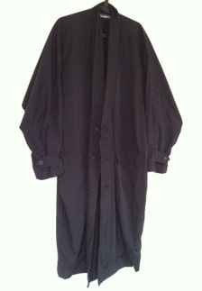 80s Issey Miyake vintage black kimono robe wind coat oversize urban ...