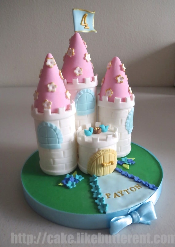 Custom Princess Castle Cake Topper by LikeButter on Etsy
