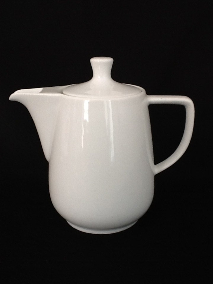 Melitta White Ceramic Coffee Pot and Filter Mid-Century