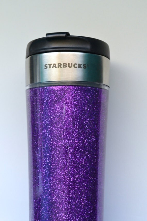 Starbucks Amethyst Purple Glitter Tumbler Cup by LuxuryCases