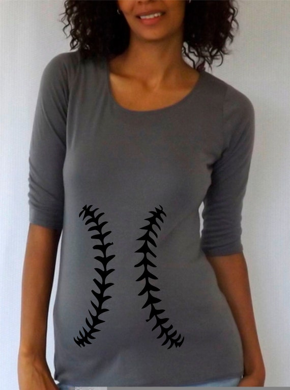 Maternity Baseball Maternity Shirt Gray by DJammarMaternity