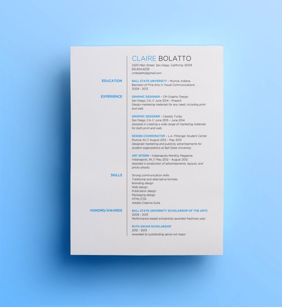 indesign minimalist resume template free download