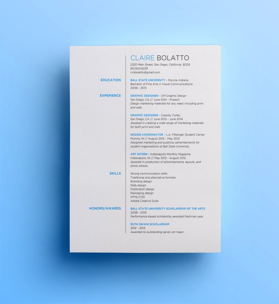 4 Minimalist Resume Templates