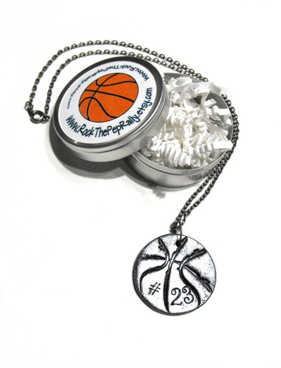 Items similar to Basketball Necklace - Personalized with ...