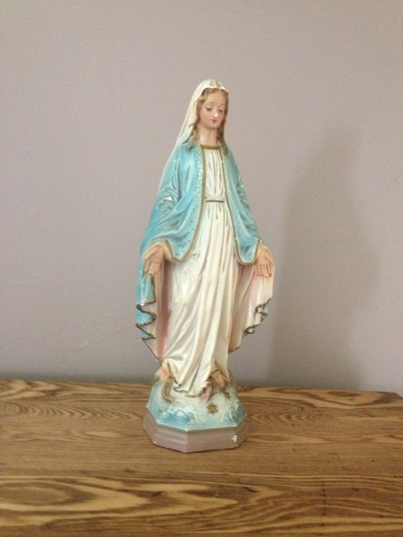 Vintage Virgin Mary Chalkware C.S. 113 Religious 14