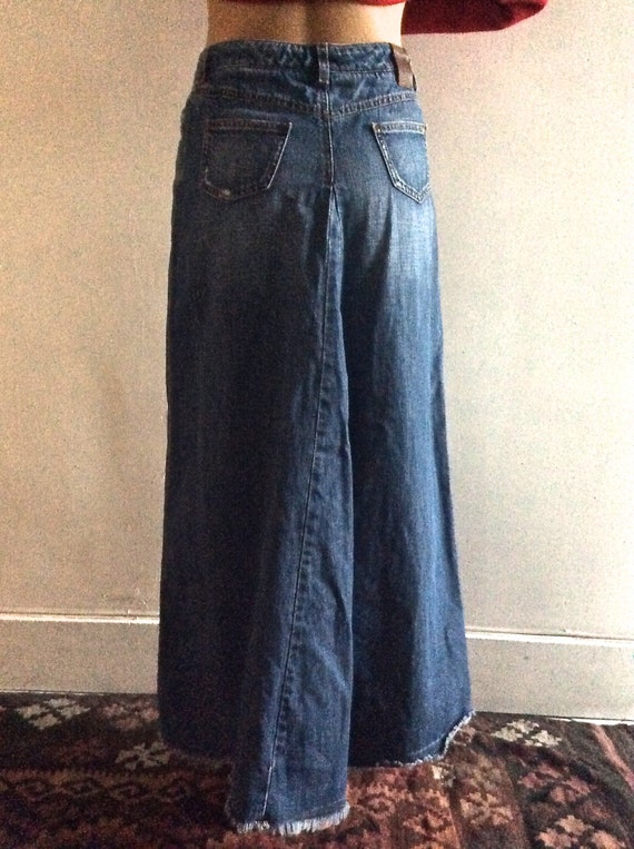 distressed maxi skirt