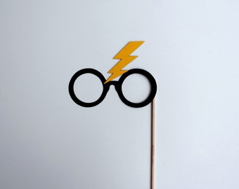 Mature Harry Potter Photo Booth Props - Harry Potter Large Lightning Bolt Glasses