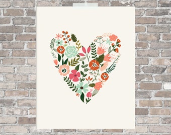 Popular items for heart wall art on Etsy