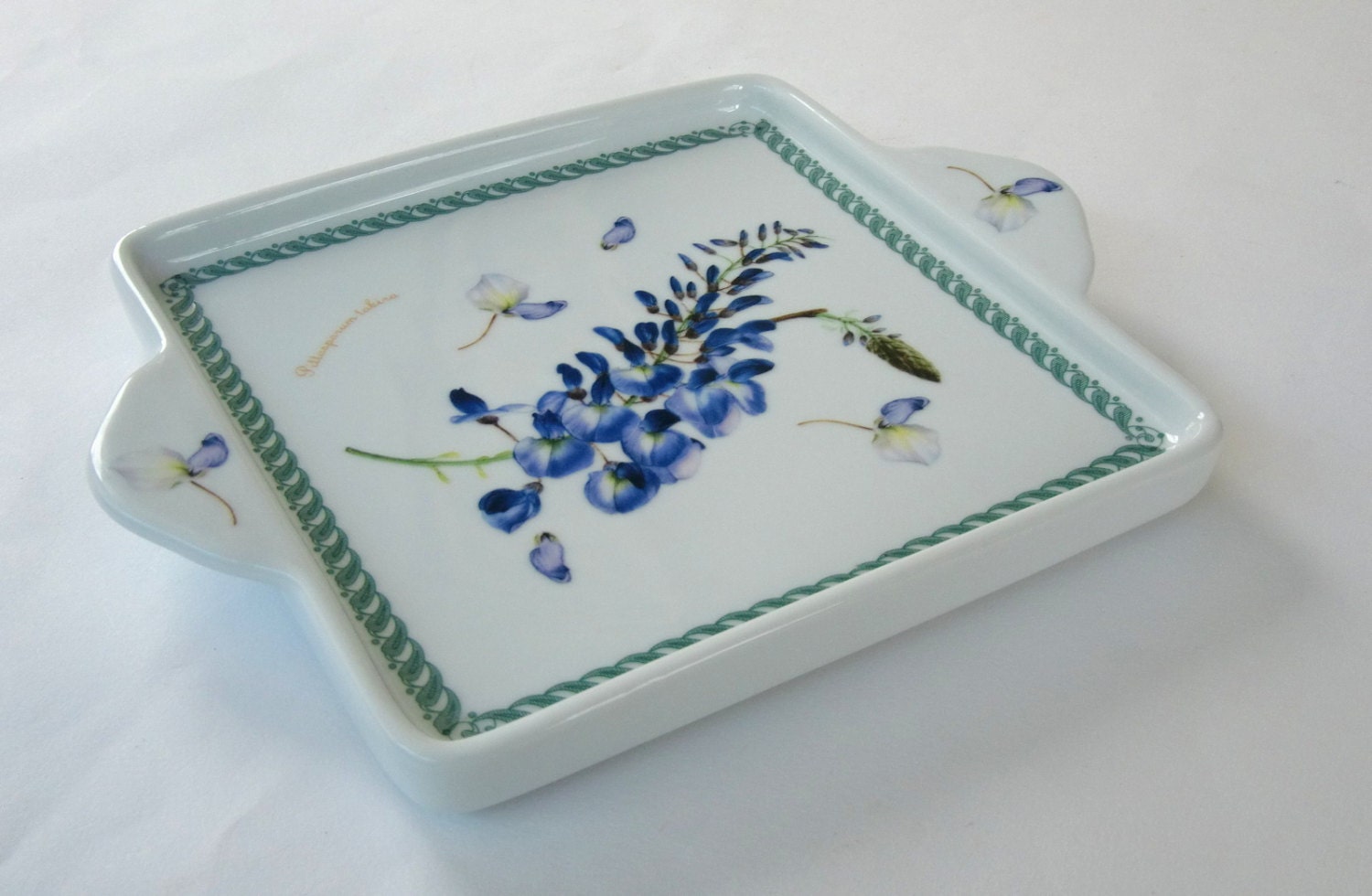 Square Ceramic Serving Plate, Serving Platter, Ceramic Tray, Vintage